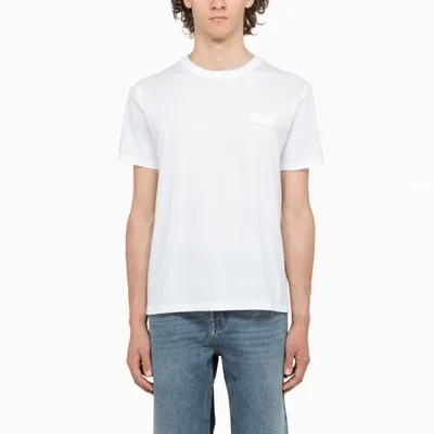 Valentino White Logo-patch T-shirt