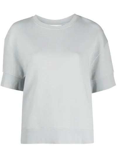 Vince Cotton Half-sleeves T-shirt In Blau