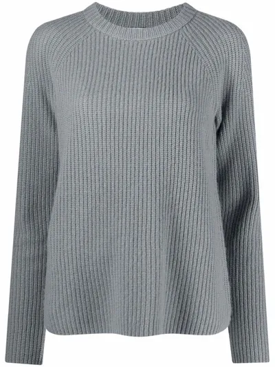 Vince Ribbed-knit Cashmere Jumper In Blue