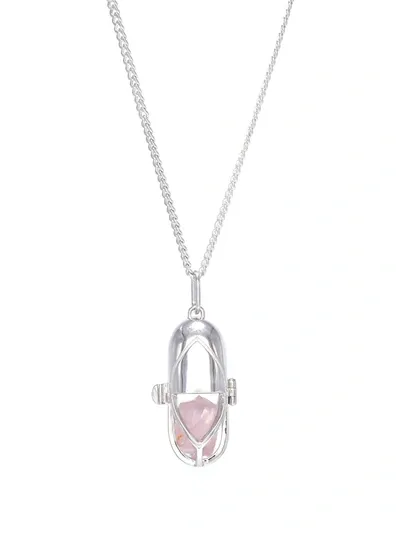 Capsule Eleven Capsule Crystal Pendant Necklace In Silber