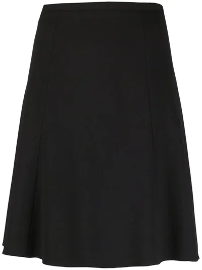 Emporio Armani High-waisted A-line Skirt In Black