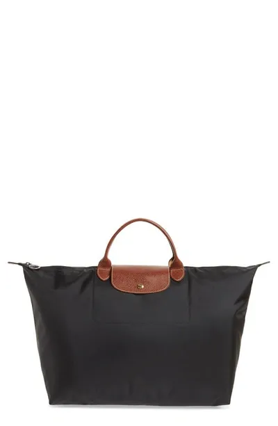 Longchamp Small Le Pliage Original Travel Bag In Black