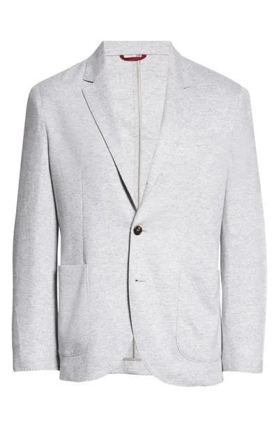 Brunello Cucinelli Cashmere Jersey Sport Coat In Light Grey