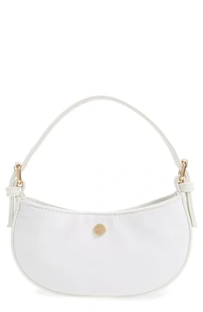 Mali + Lili Mini Nylon Baguette Bag In White