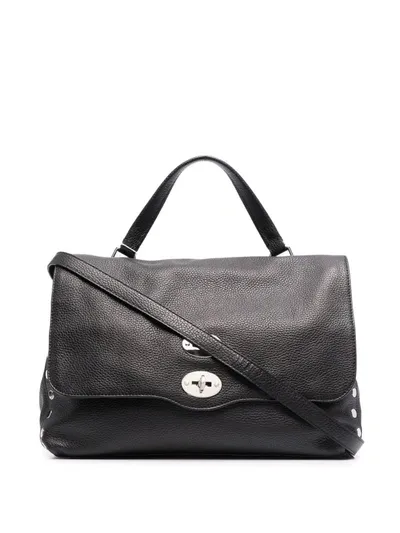 Zanellato Pebbled-leather Tote Bag In Black