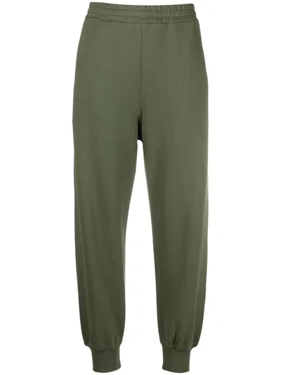 Alexander Mcqueen Logo-print Cotton Track Pants In Green