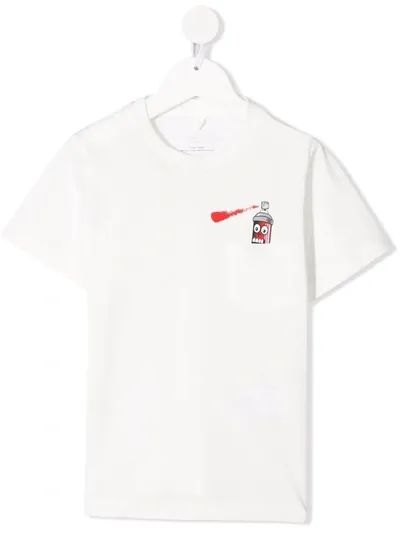 Stella Mccartney Kids' Spray Paint Organic Cotton T-shirt In White