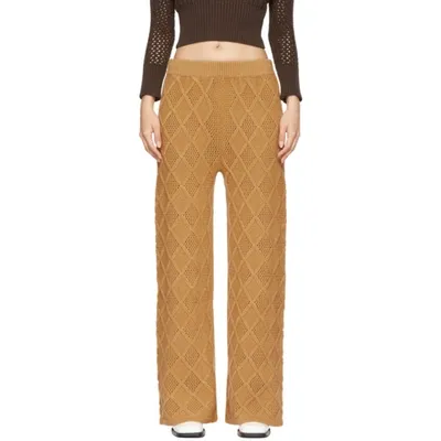 Isa Boulder Ssense Exclusive Tan Wafer Lounge Pants In Ginger