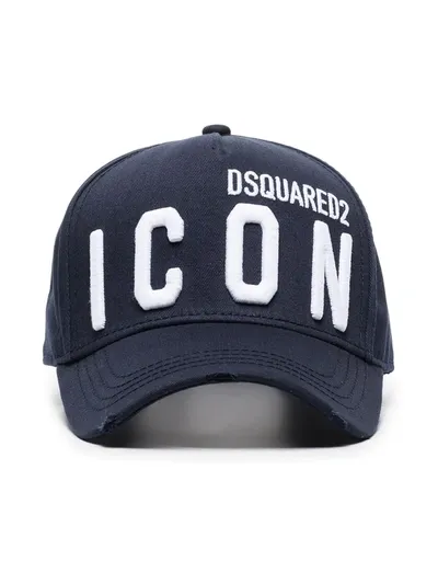 Dsquared2 D-squared2 Mans Black Cotton Gabardine Cap With Logo