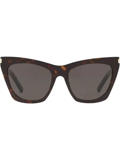 Saint Laurent Kate Cat Eye Sunglasses In Grey