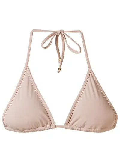 Amir Slama Triangle Bikini Top In Neutrals