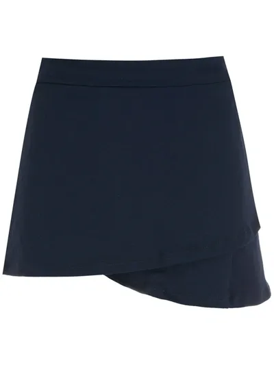 Amir Slama Wrap Mini Skirt In Blue