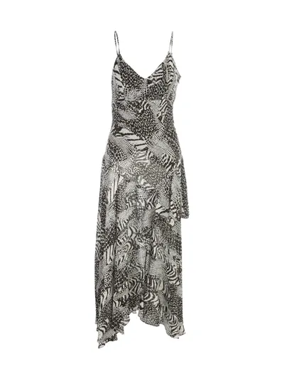 Twinset Printed Sleeveless Thin Strap Long Dress