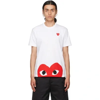 Comme Des Garçons Play T-shirt Oversized Heart - White