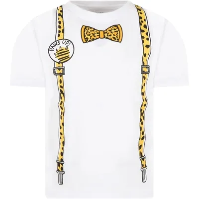 Stella Mccartney Kids' Leopard Suspenders-print T-shirt In White