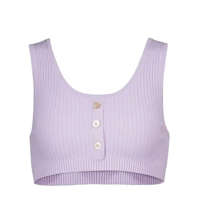 Live The Process Soros Ribbed Henley Bralette In Lavender