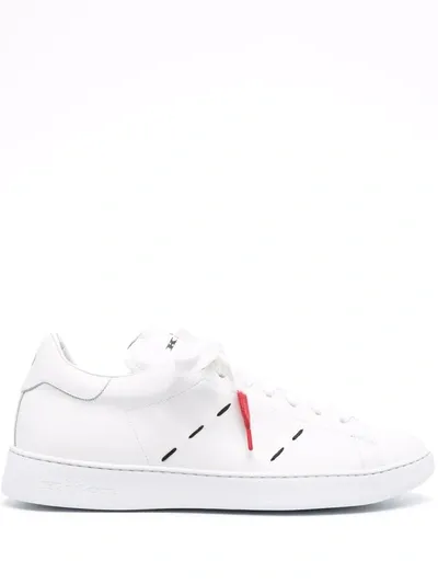 Kiton Gradient-laces Sneakers In White