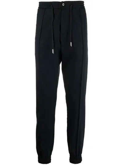 Billionaire Pressed-crease Elasticated-waist Trousers In Schwarz