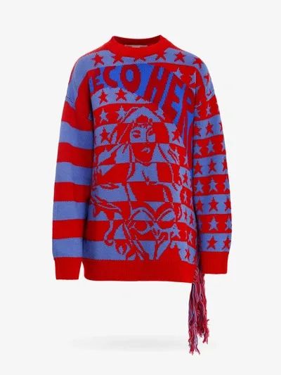 Stella Mccartney Crew Neck Sweater In Multicolour