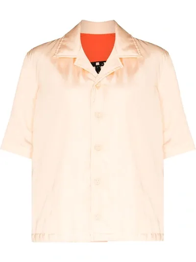 Bottega Veneta Car-print Short-sleeved Shirt In Pink