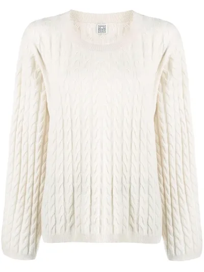 Totême Cable-knit Cashmere Jumper In 中性色