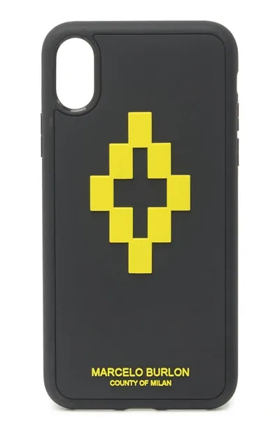 Marcelo Burlon County Of Milan Iphone Xs 3d Cross Phone Case In Black