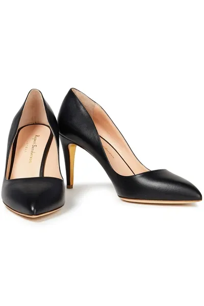 Rupert Sanderson Nada Leather Pumps In Black