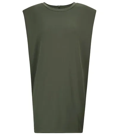 Lanston Sport Philosophy Stretch-jersey Minidress In Green