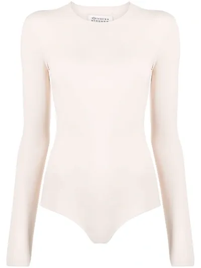 Maison Margiela Long-sleeved Top In Nude