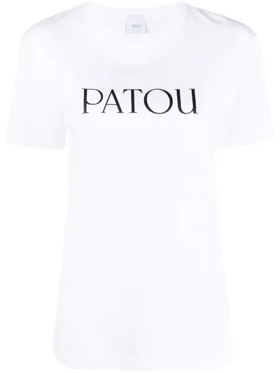 Patou Logo Cotton Jersey T-shirt In White