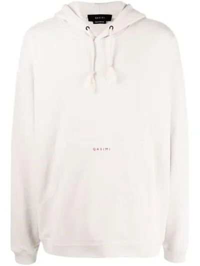 Qasimi We The People Embroidered Hoodie In White