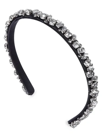 Jennifer Behr Essen Crystal-embellished Headband In Black