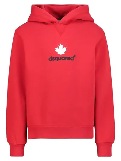 Dsquared2 Teen Logo-print Cotton Hoodie In Dq405