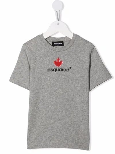 Dsquared2 Logo Print T-shirt In Grey