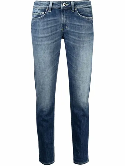 Dondup Cropped Straight-leg Jeans In Blue