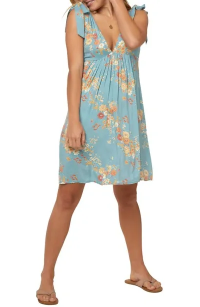 O'neill Lorna Floral Sundress In Cameo Blue