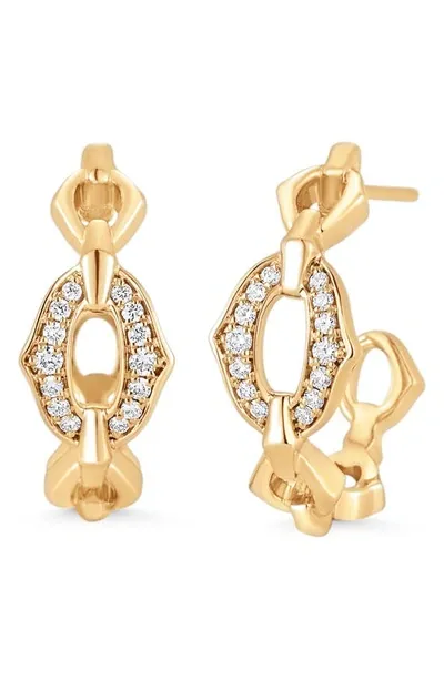 Sara Weinstock Lucia Pavé Diamond Hoop Earring In 18k Yellow Gold