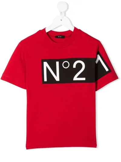 N°21 Teen Logo-print Short-sleeve T-shirt In 红色