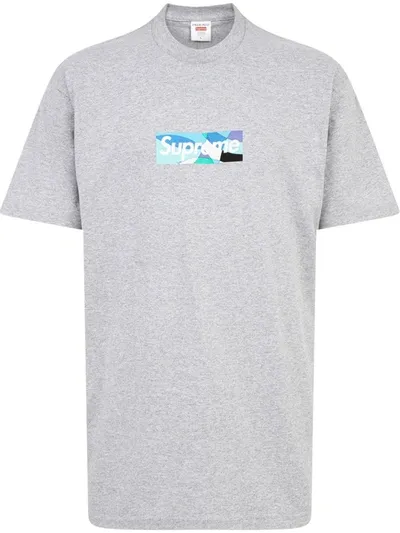 Supreme X Emilio Pucci Box Logo T-shirt In Grau