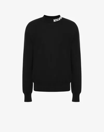 Moschino Symbols Logo Cotton And Cashmere Jumper In Bordeaux