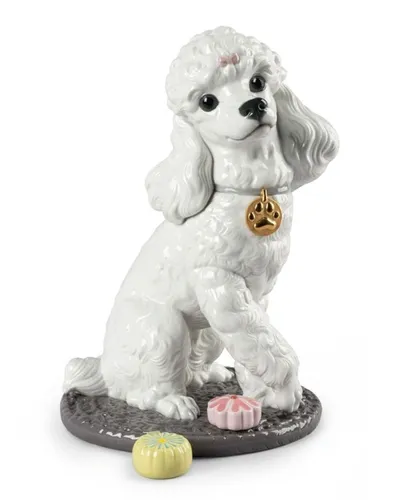 Lladrò Poodle With Mochis Figurine In Multi