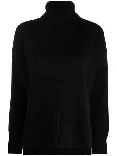 P.a.r.o.s.h Roll Neck Wool Jumper In Black