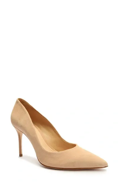 Schutz Lou Lo Pointed Toe Pump In Honey Beige