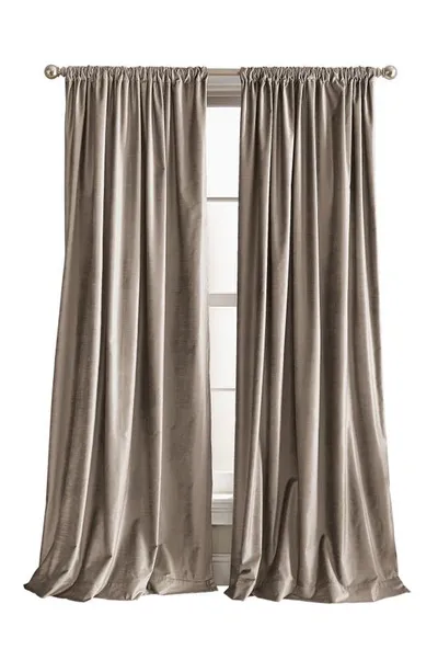 Dkny Modern Slub Velvet Set Of 2 Window Panels In Mocha