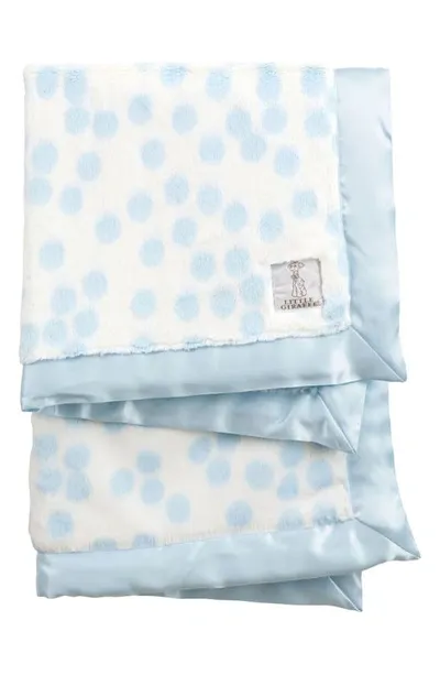 Little Giraffe Kids' Confetti Satin Trim Blanket In Blue