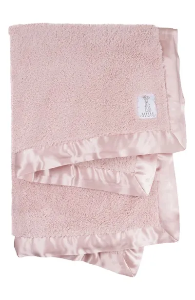 Little Giraffe Kids' Chenille Blanket In Dusty Pink