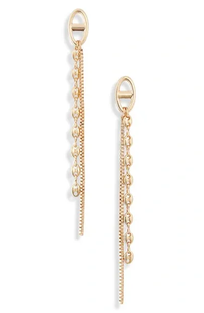 Open Edit Mariner Link Shoulder Duster Earrings In Gold