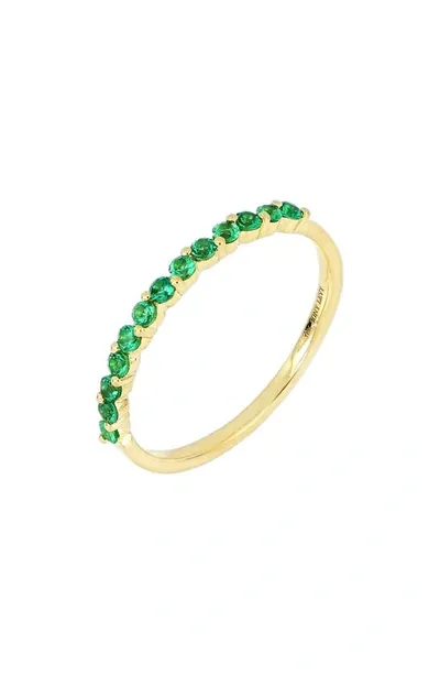 Bony Levy El Mar Emerald Band Ring In 18k Yellow Gold