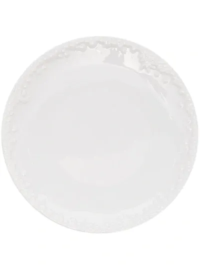 L'objet Haas Mojave Embossed Porcelain Dessert Plate In White