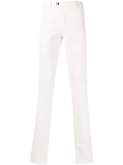 Brunello Cucinelli Slim-cut Tailored Trousers In Cream